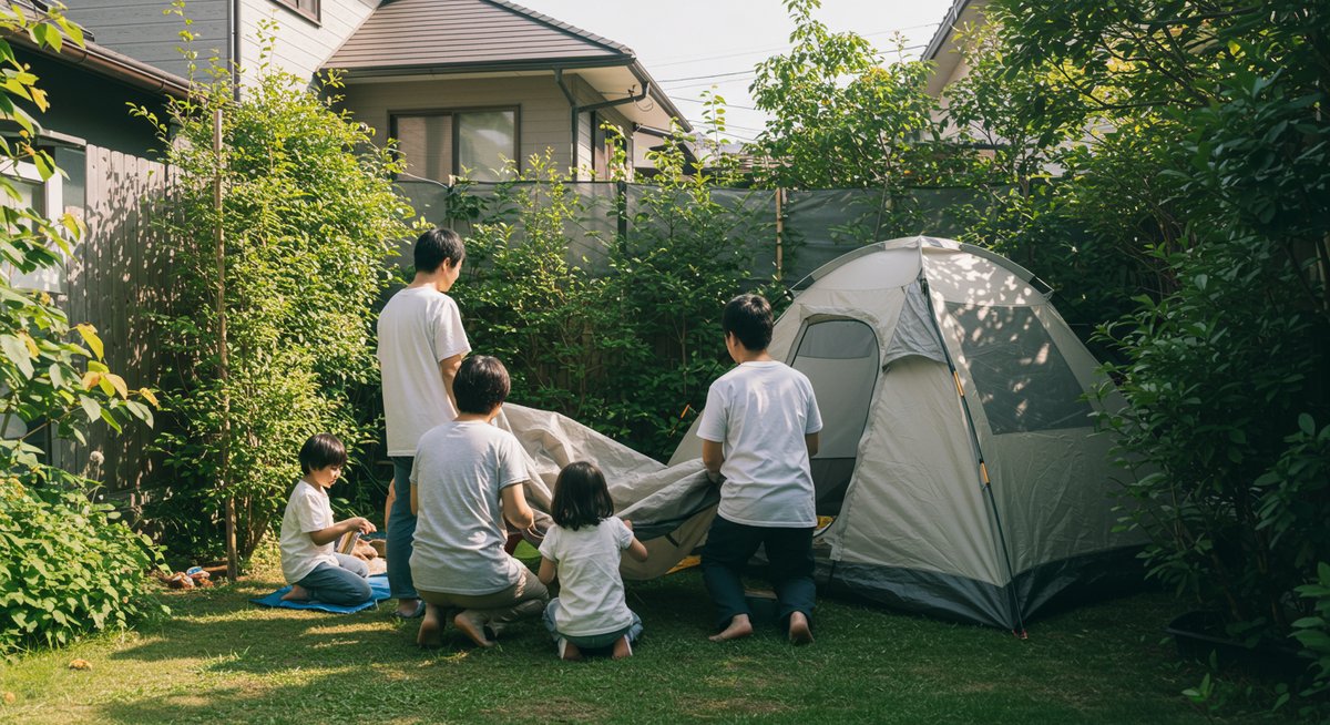 庭 キャンプ 恥ずかしい