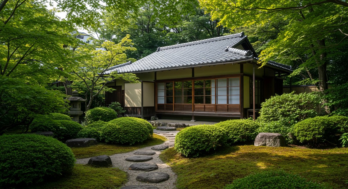 庭 に 小さな 家 を 建てる