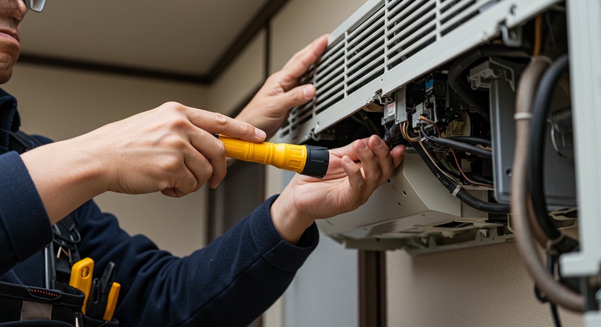 エアコン コンセント 見えない