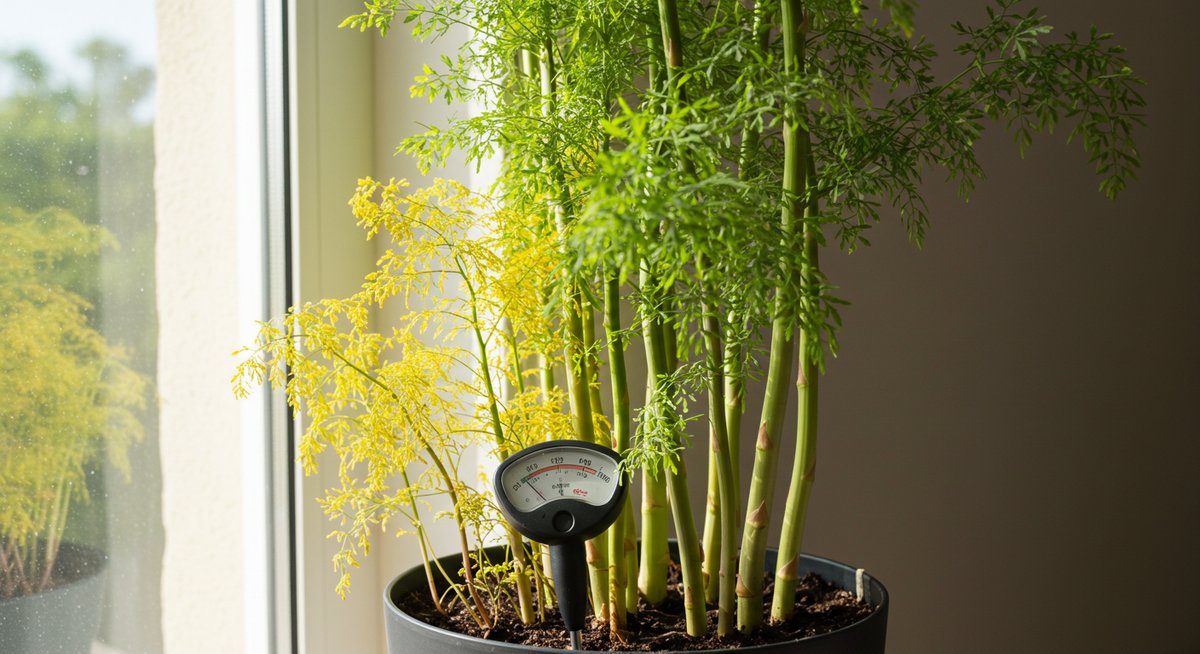 観葉植物 アスパラガス 黄変