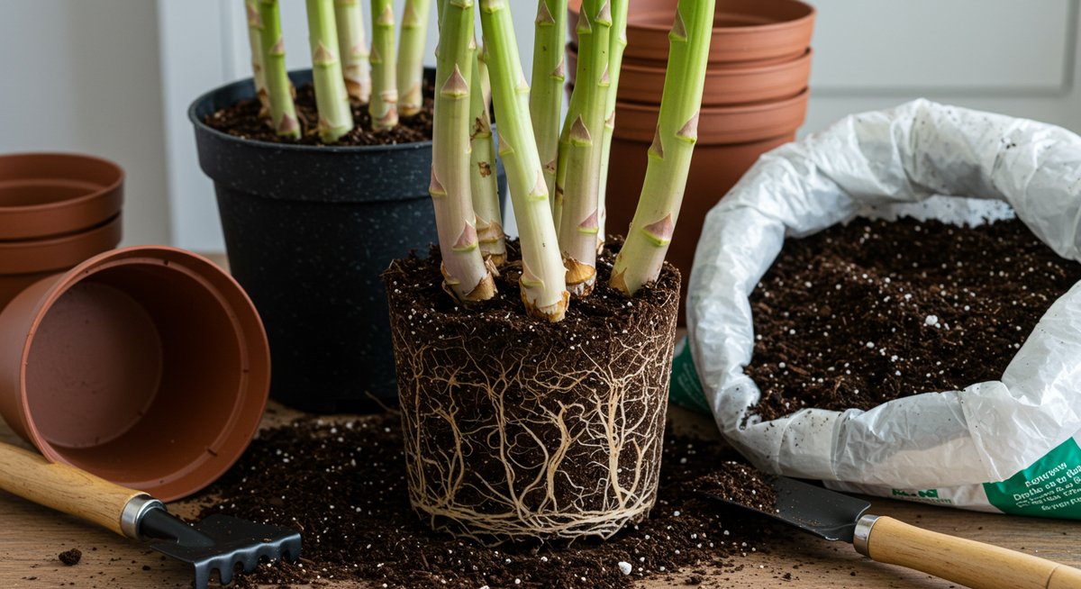 観葉植物 アスパラガス 黄変