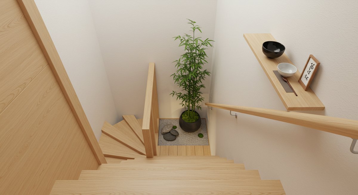 玄関入ってすぐ階段 目隠し