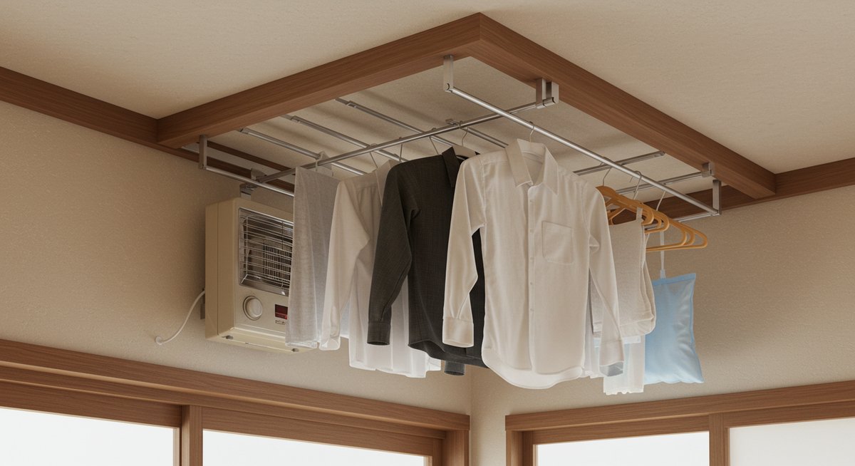 インナーバルコニー 洗濯物 乾かない