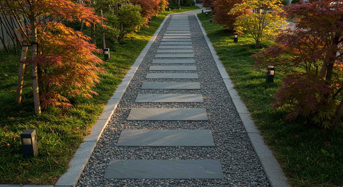 かっこいい 庭 砂利 モダン