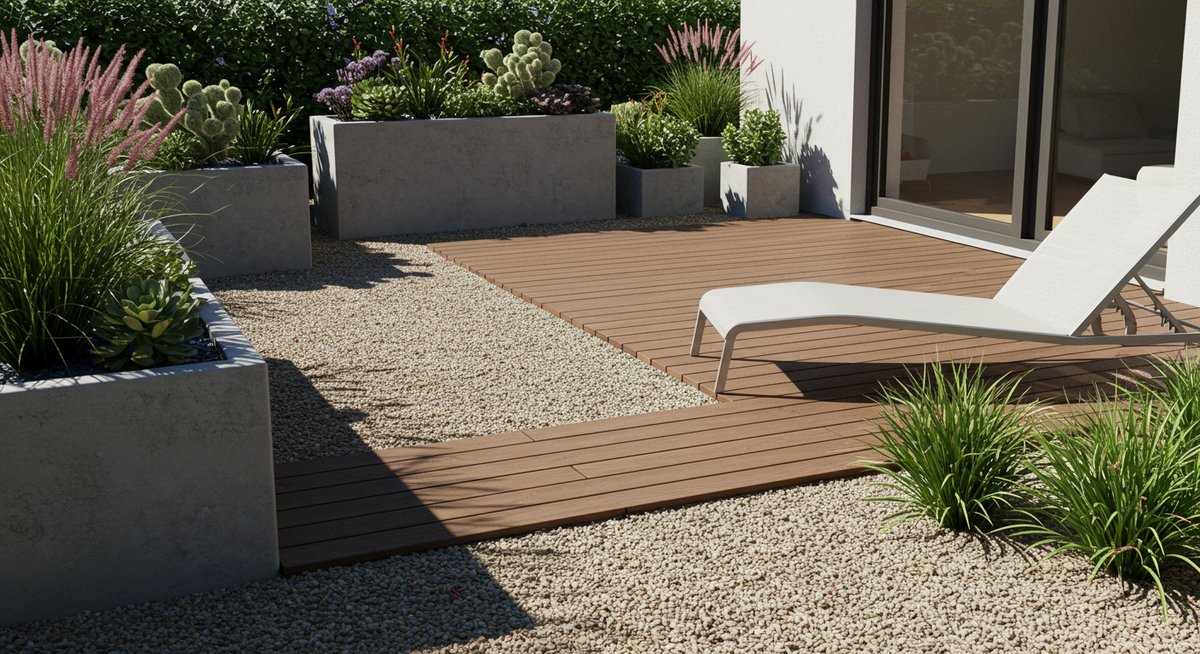 かっこいい 庭 砂利 モダン