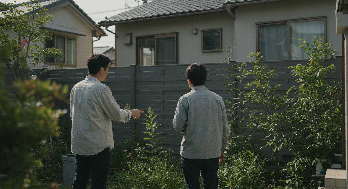 隣家 雑草 フェンス