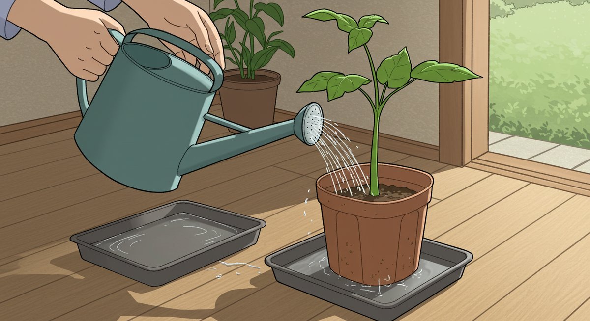 観葉植物 ビニールポットのまま