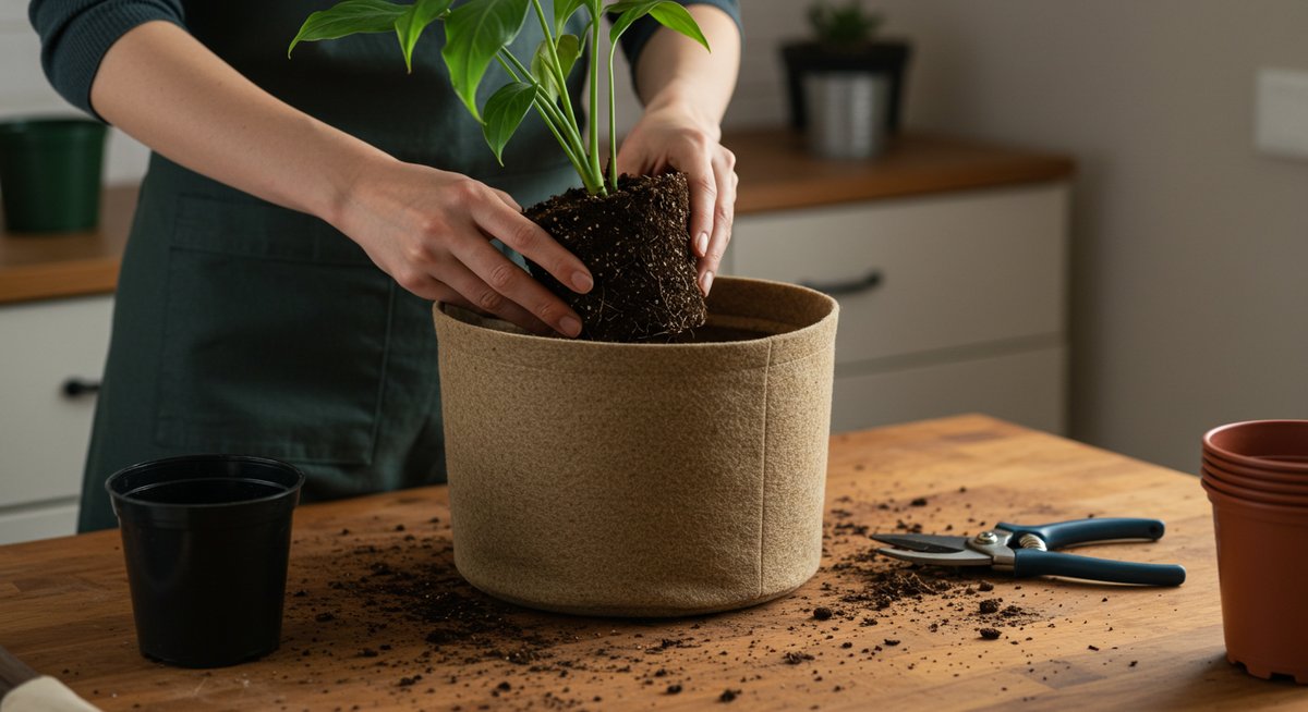 観葉植物 ビニールポットのまま