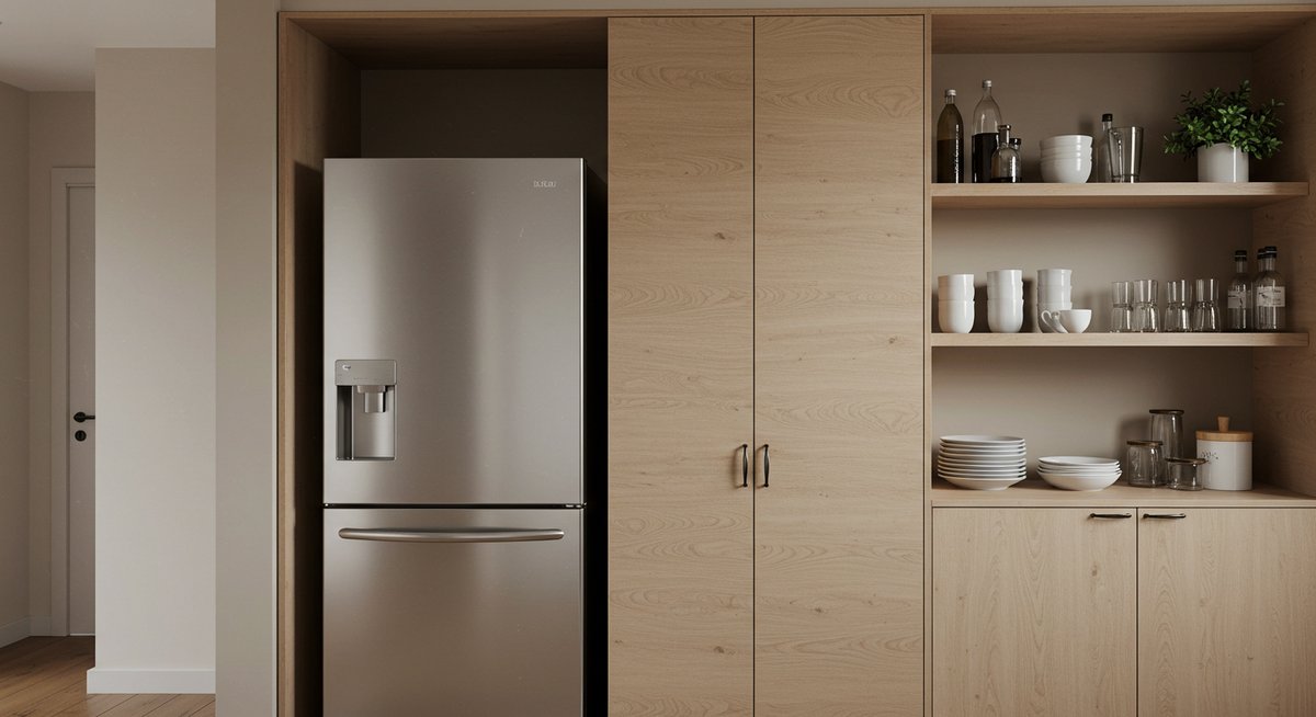 キッチン 冷蔵庫 隠す