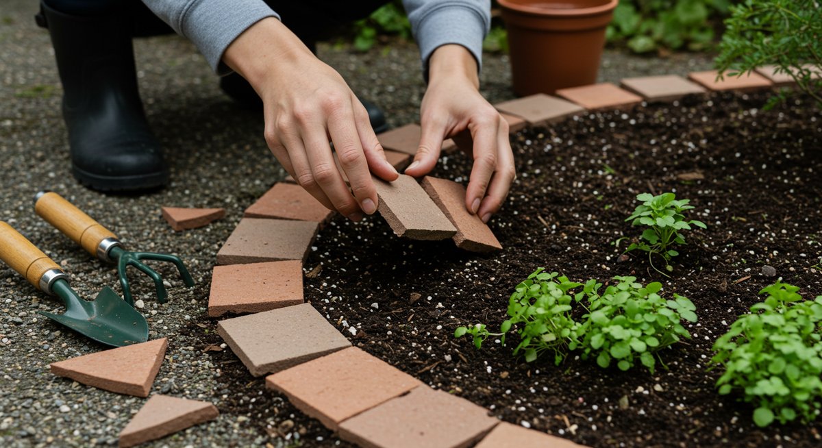 瓦 再利用 ガーデニング