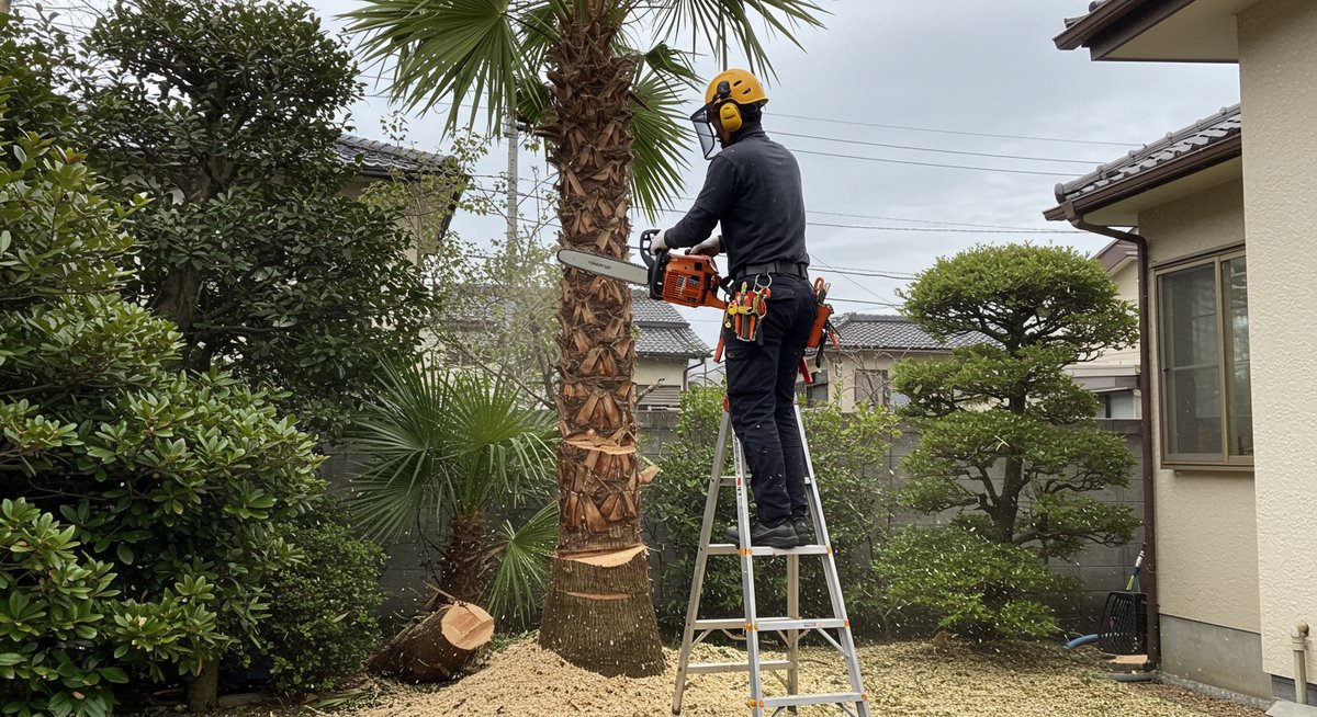 シュロの木 成長 止める