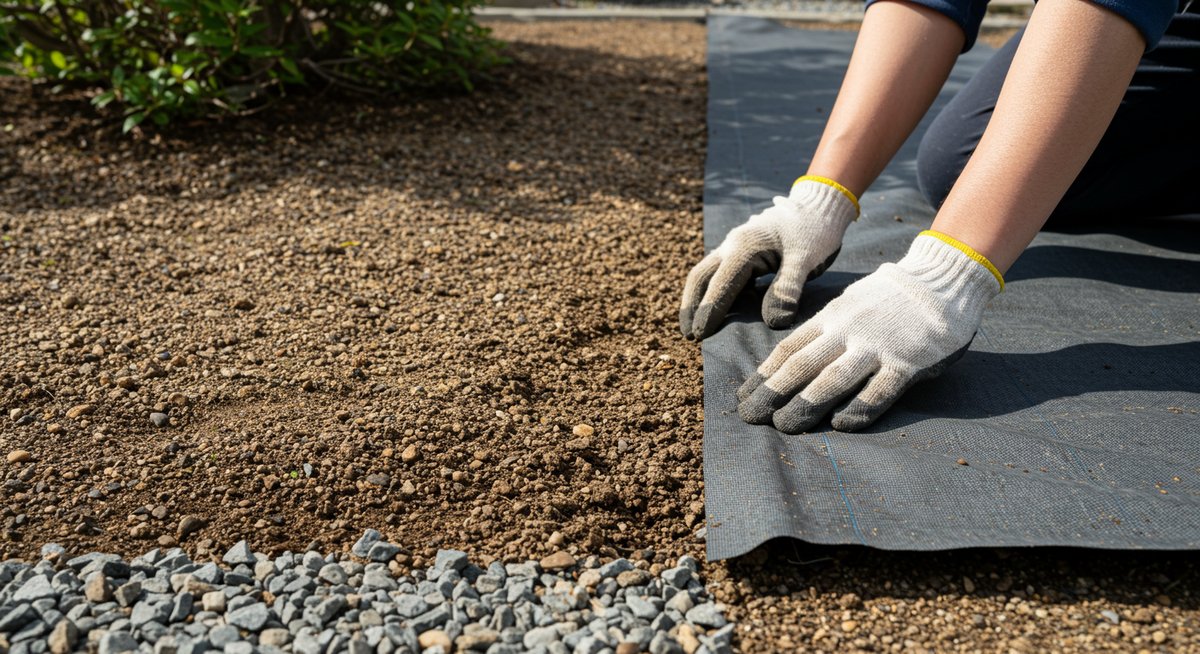 シンプルモダン 庭 砂利