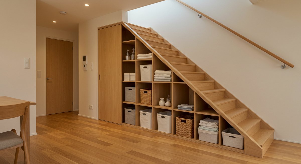 階段下収納 斜め diy